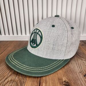 Milwaukee Bucks BMO MelonWear Hat Cap Snapback Gray Green NBA Promo Sport Casual